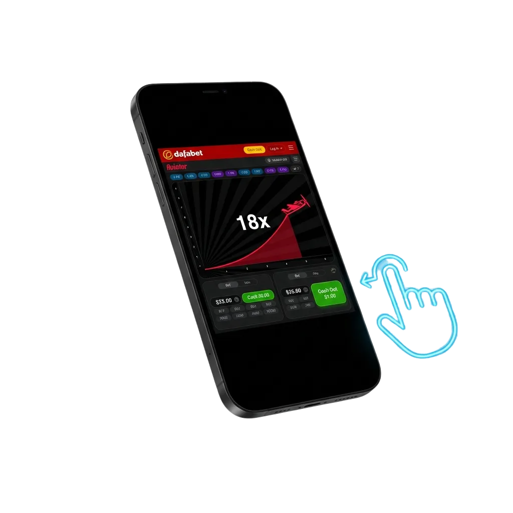 Dafabet Aviator game mobile app interface showing download options for Android and iOS devices in India